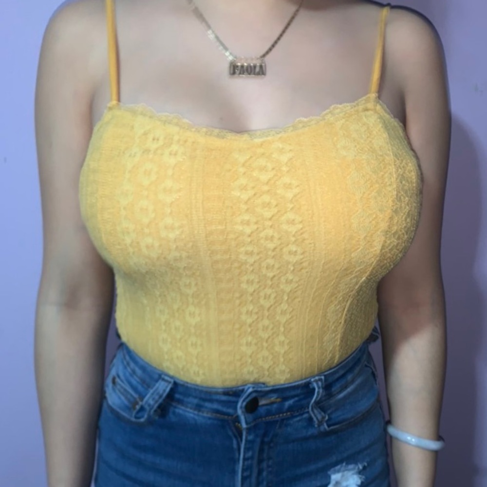 Yellow body suit
